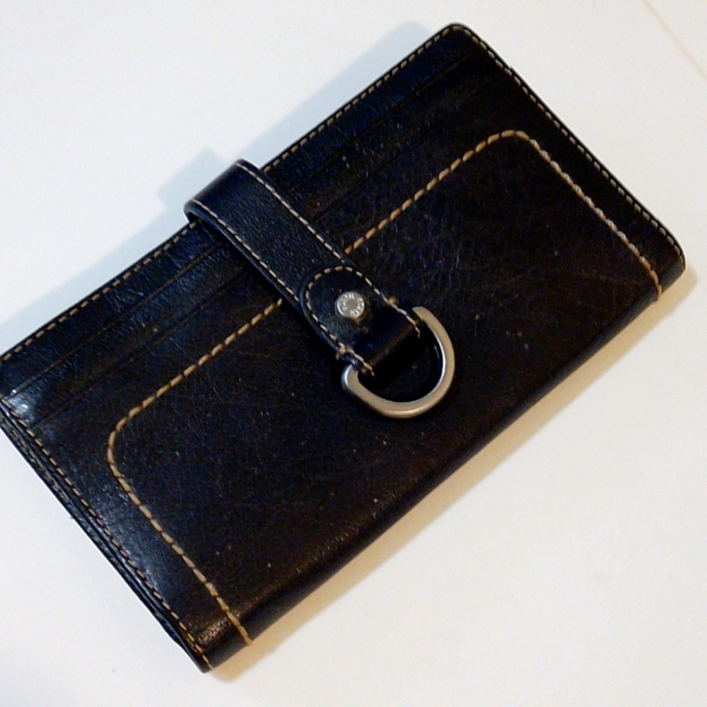 Vintage unused Fossil Leather Buckle Wallet